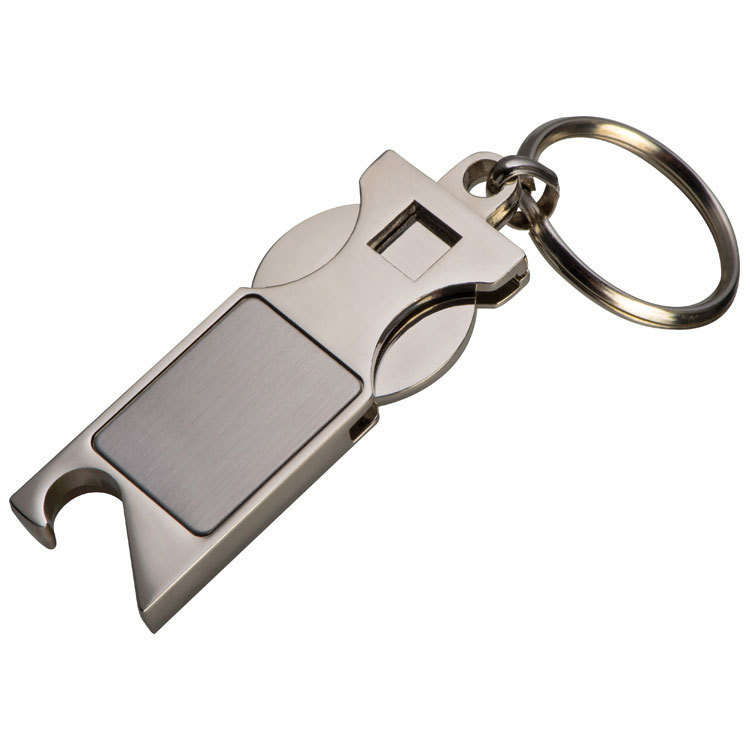 Schlüsselanhänger mit Einkaufswagenchip Metall